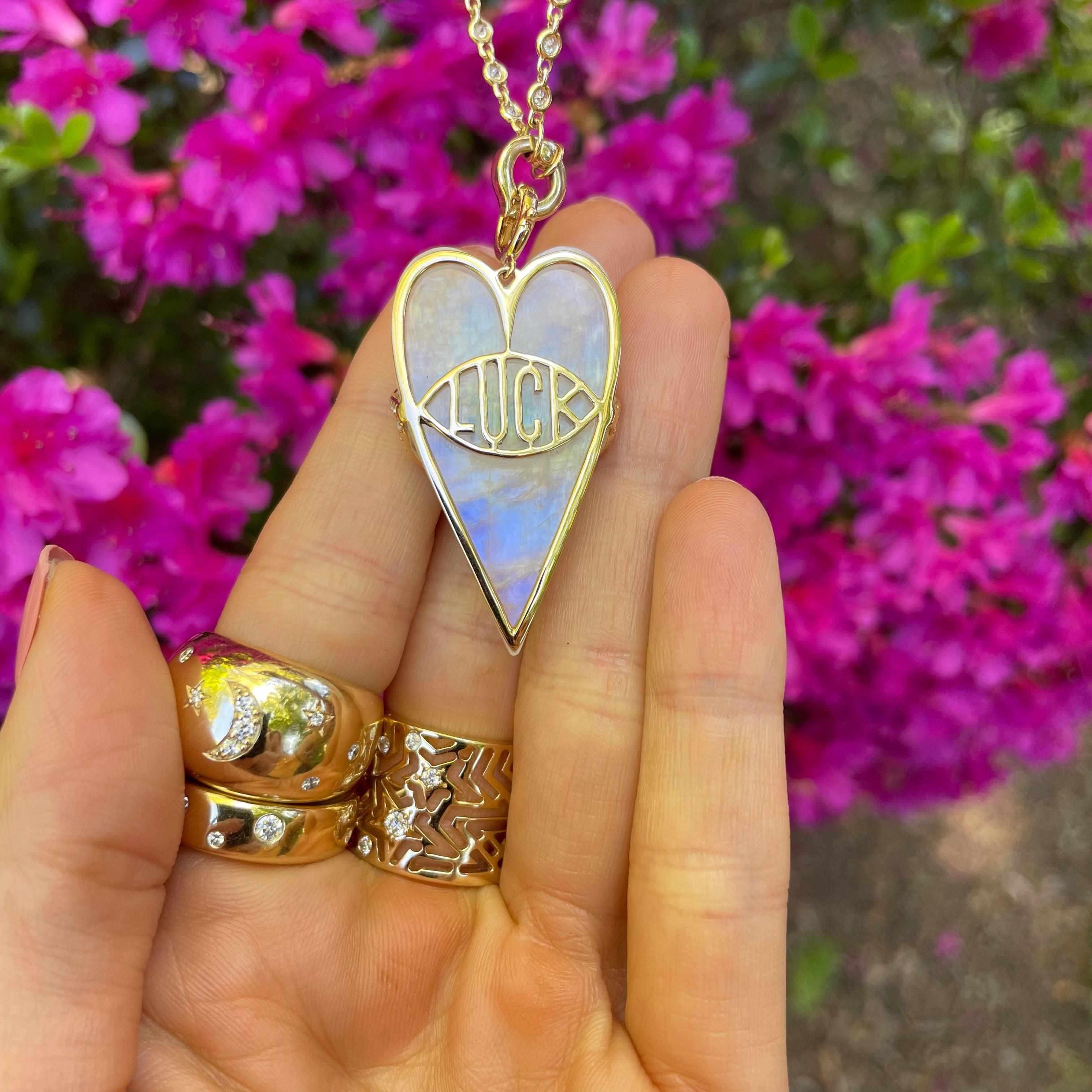 Stoned Heart-Charms & Pendants-Eden Presley Fine Jewelry