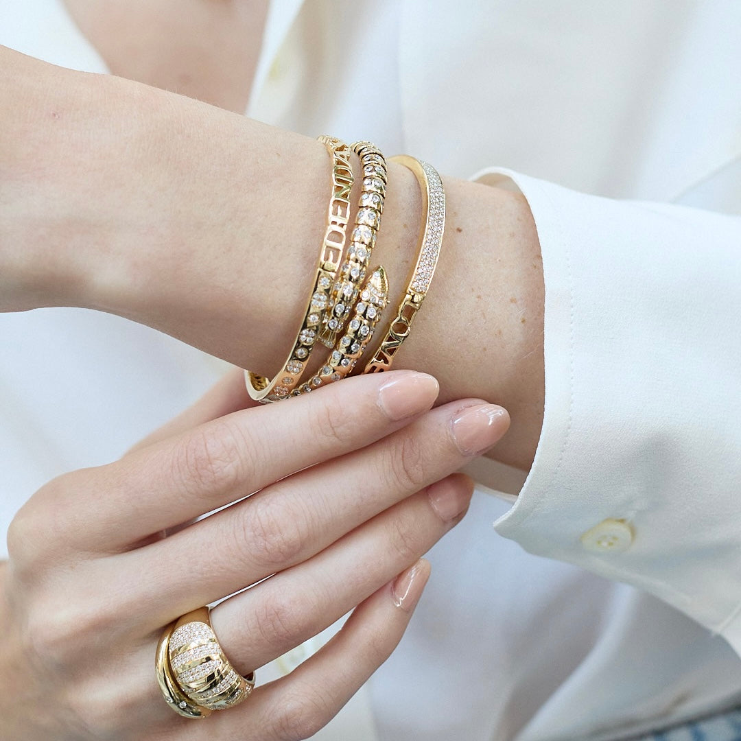 Swedish Fish Flex bangle-14K Gold