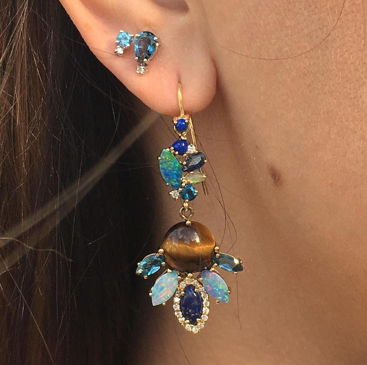 Tiger's Eye Earrings-Earrings-Eden Presley Fine Jewelry