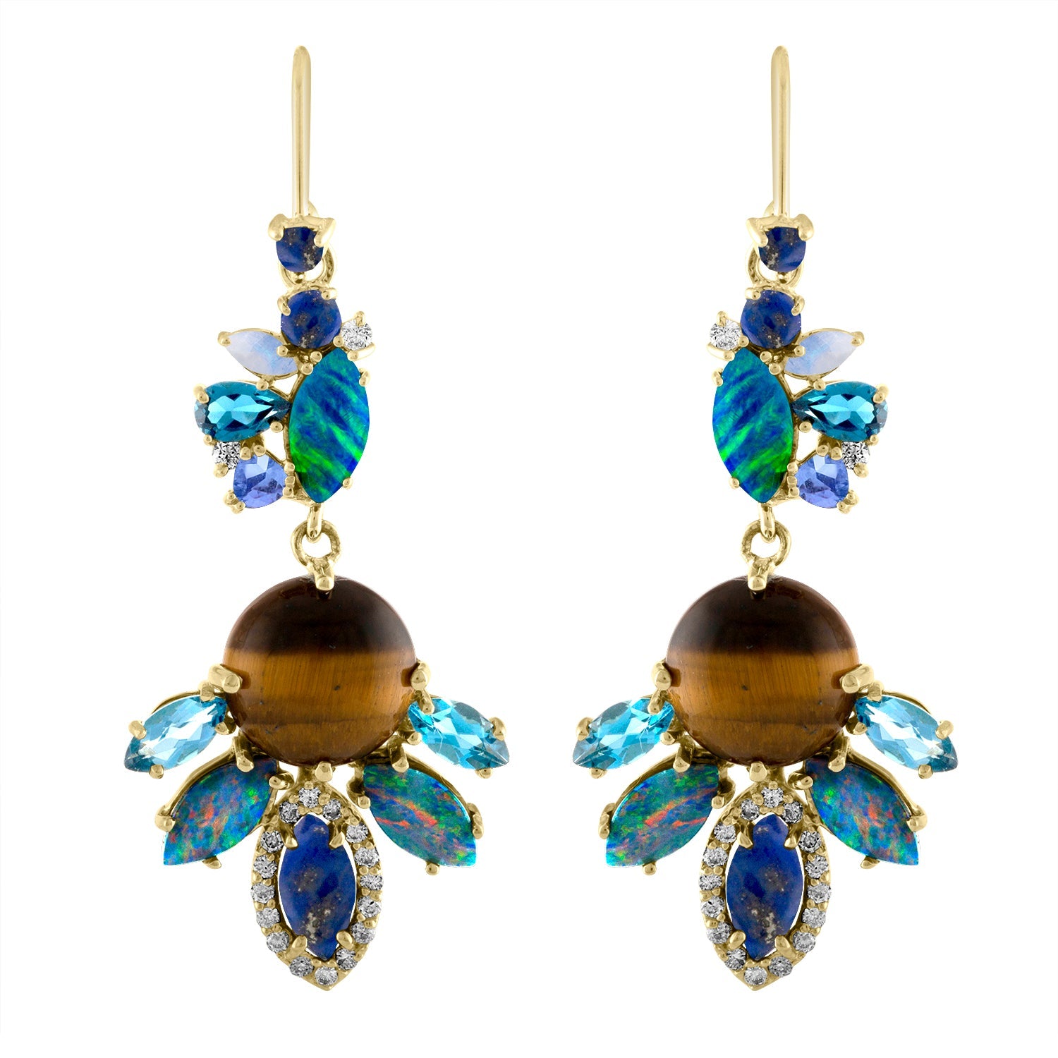 Tiger's Eye Earrings-Earrings-Eden Presley Fine Jewelry