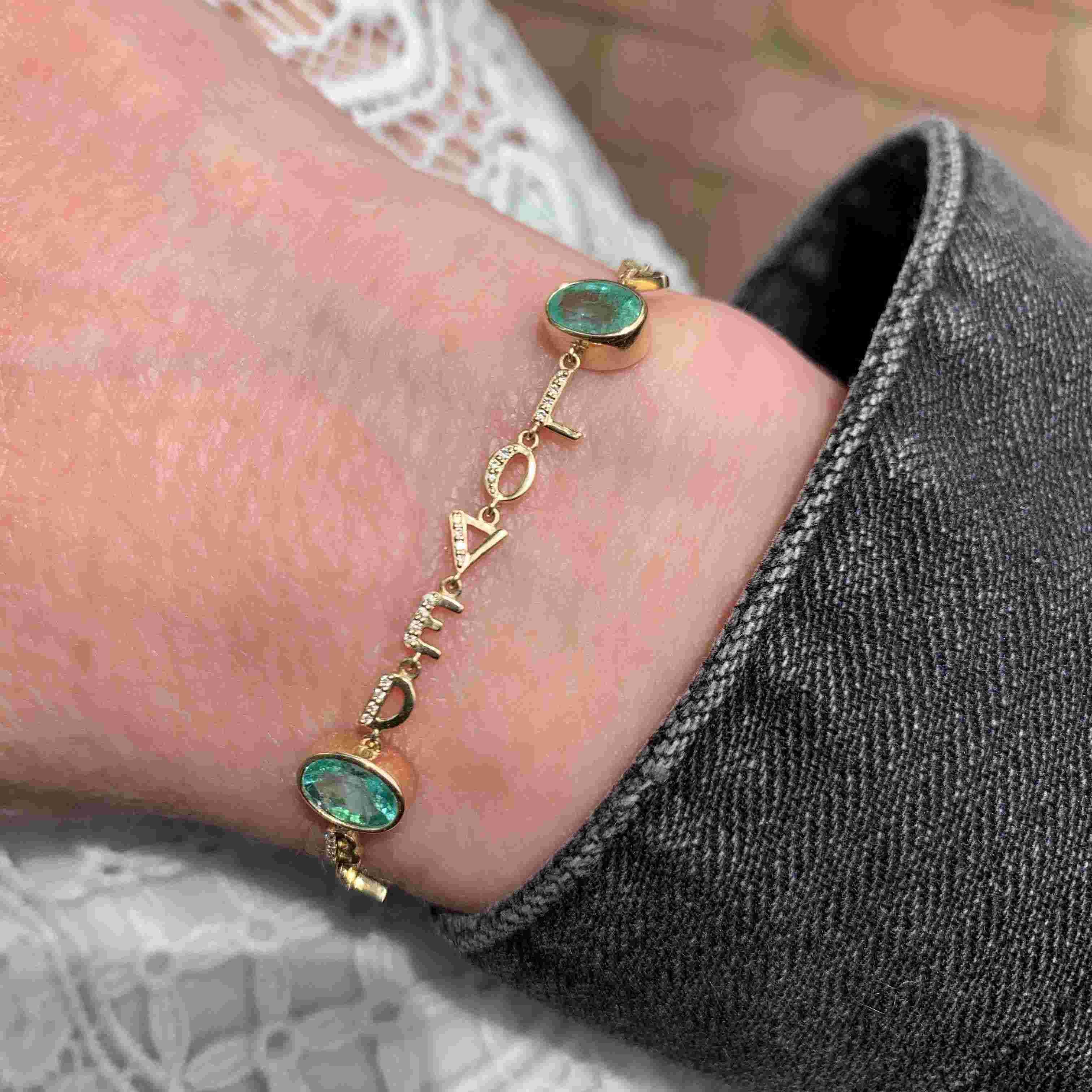 Tiny Letters Bracelet-Bracelet-Eden Presley Fine Jewelry
