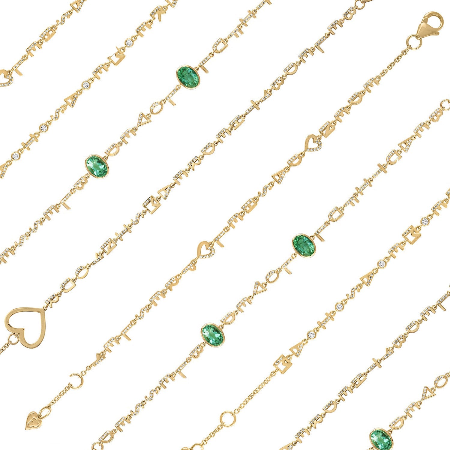 Tiny Letters Bracelet-Bracelet-Eden Presley Fine Jewelry