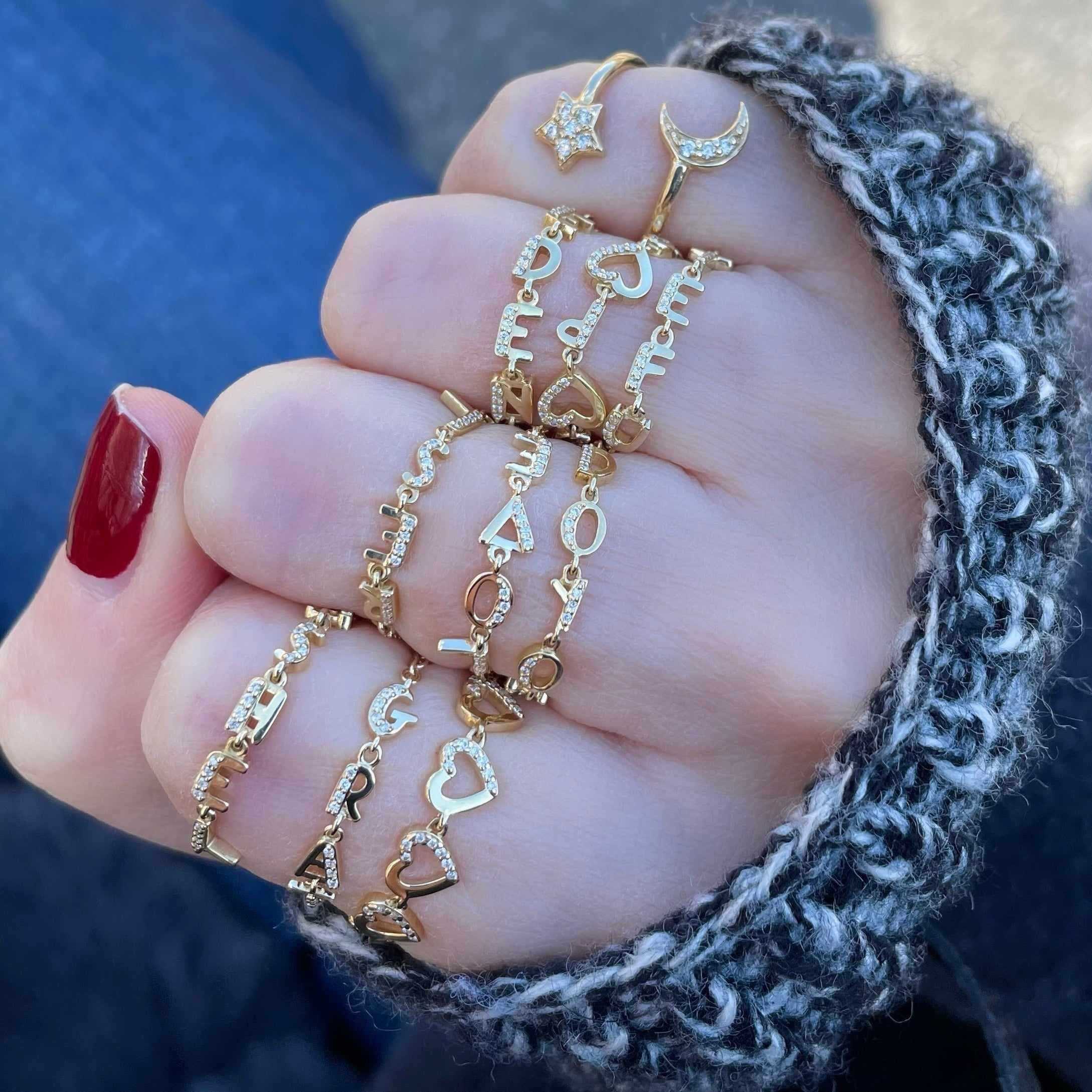 Tiny Letters Ring-Rings-Eden Presley Fine Jewelry detailed front look