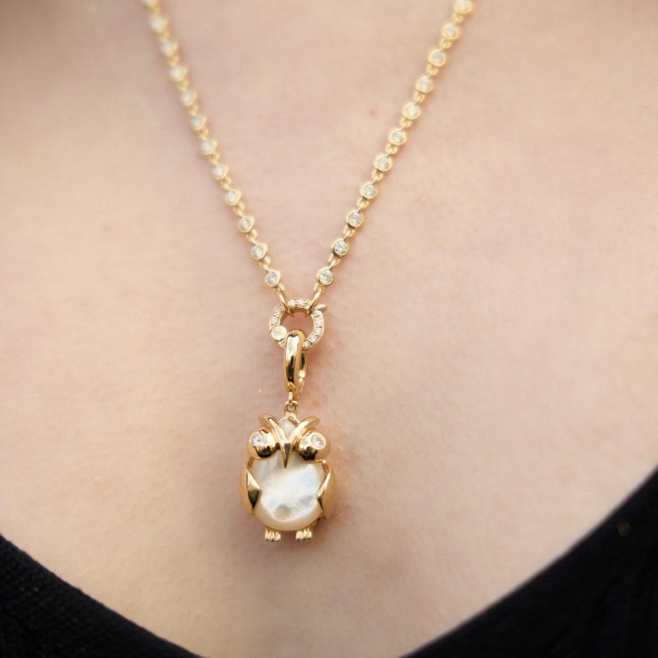 Wisdom Owl Pendant-Charms & Pendants-Eden Presley Fine Jewelry