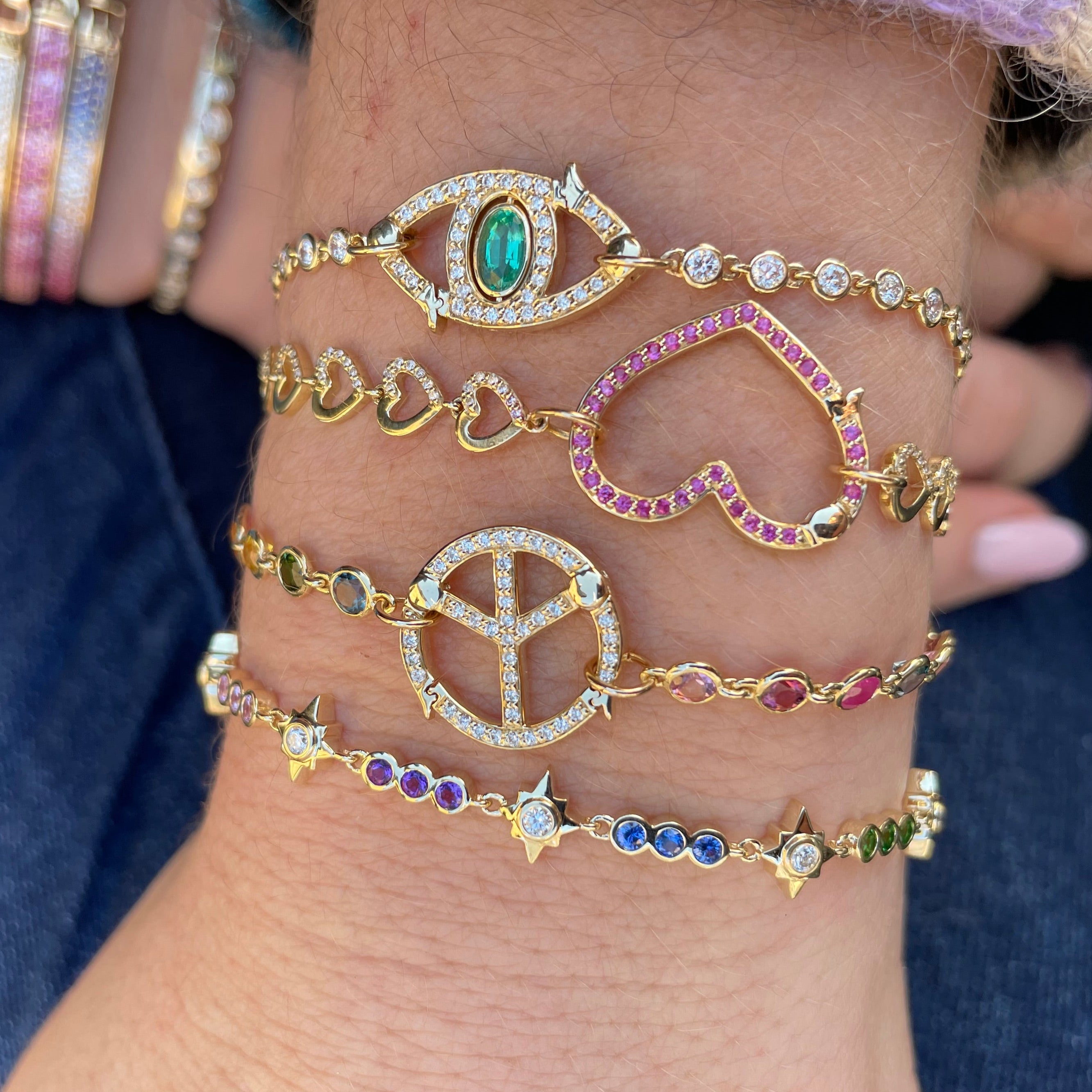 Motif Closure Locks for Necklace or Bracelet