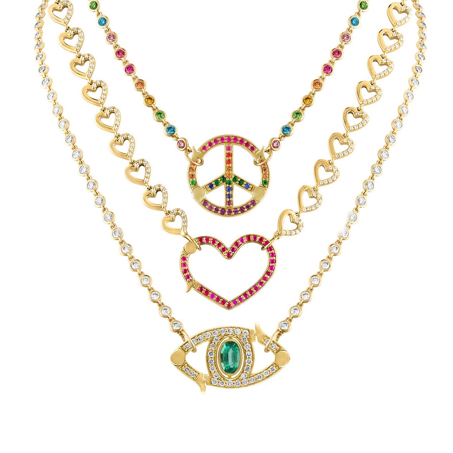 16" Closure Necklace-necklace, necklaces, lock-Eden Presley Fine Jewelry
