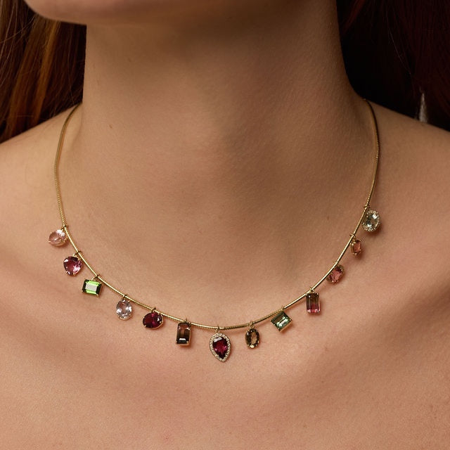 Tourmaline & Diamond Collar
