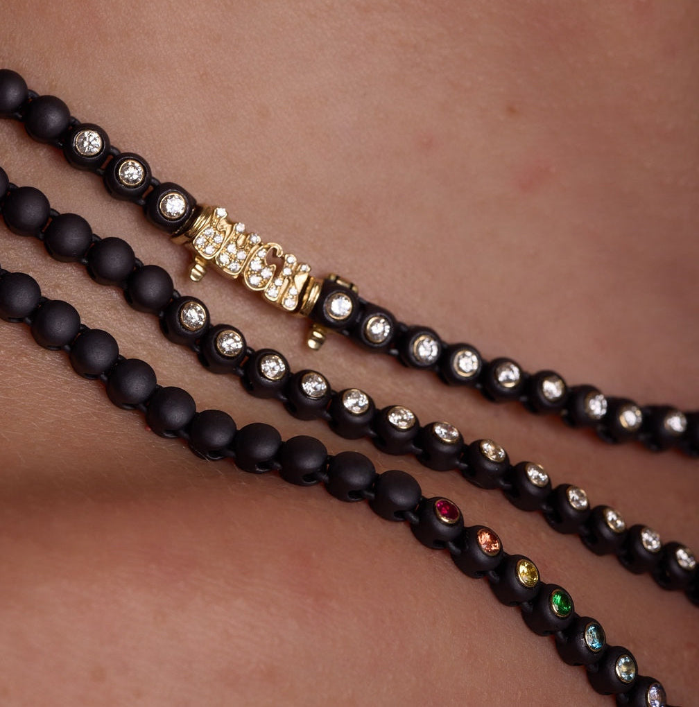 In The Black Mantra Tennis Necklace