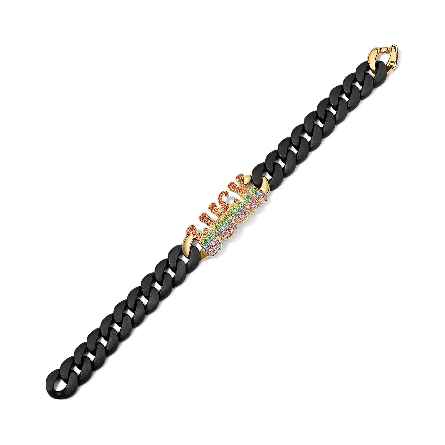 In the Black Curb Mantra Bracelet