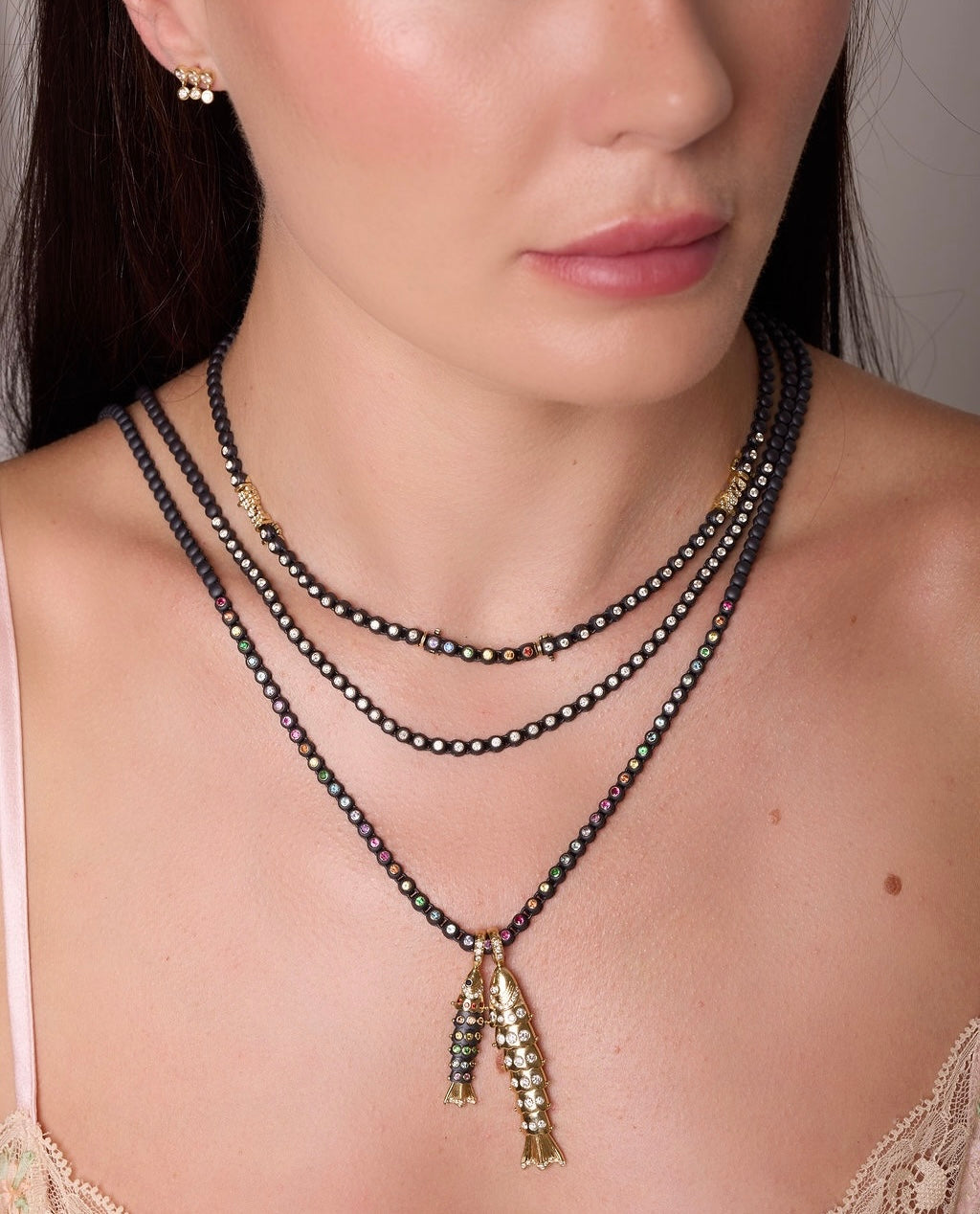 In The Black Mantra Tennis Necklace