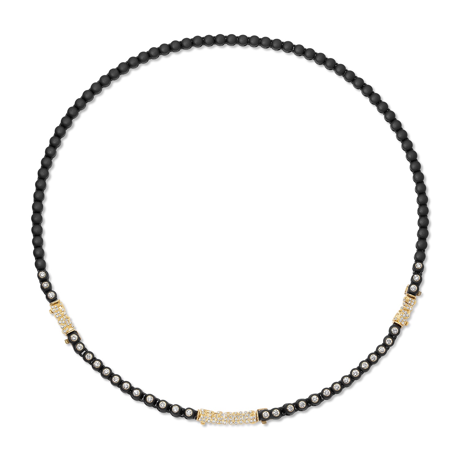 In The Black Tennis Mantra Necklace