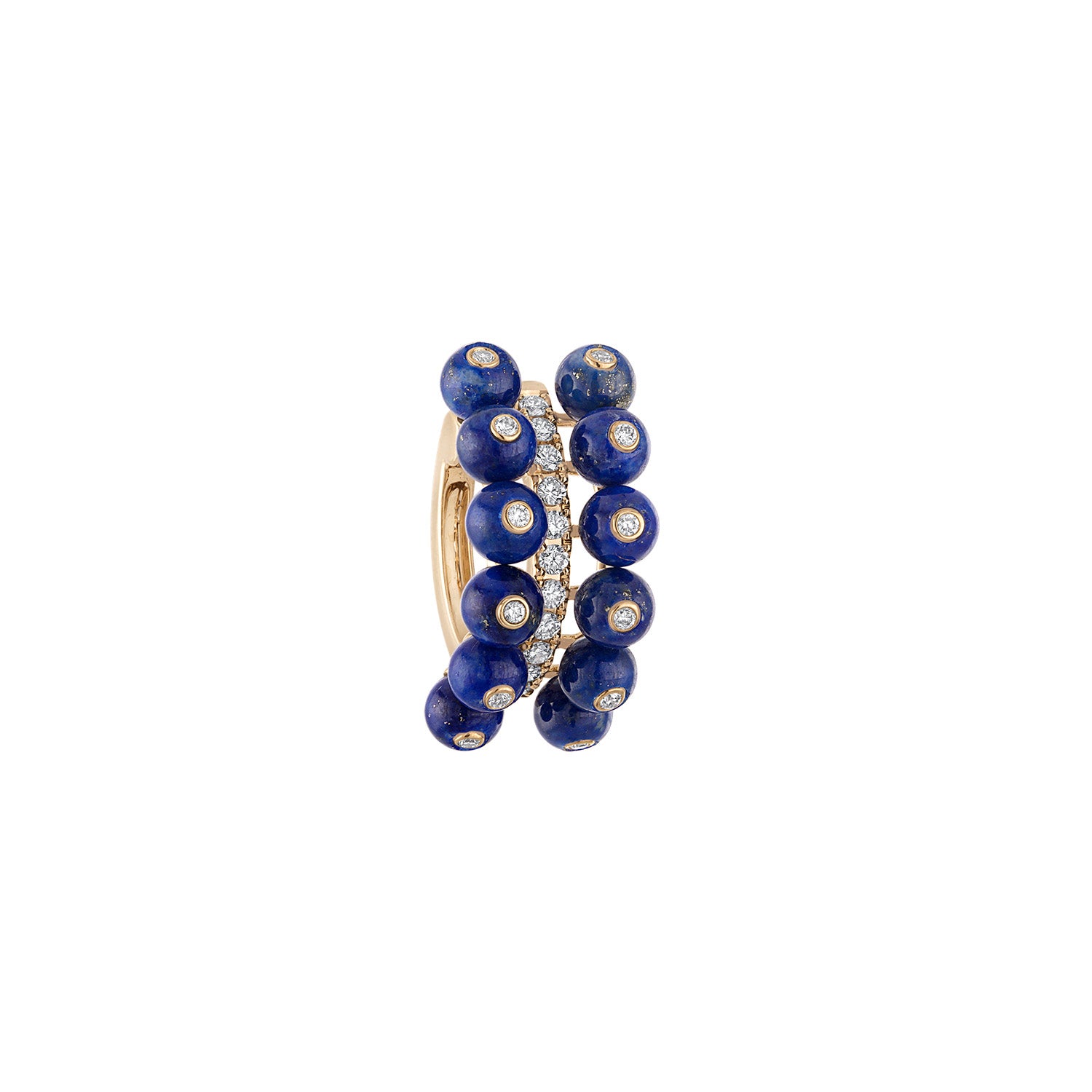  Blue Bubbles Double Row Ear Cuff