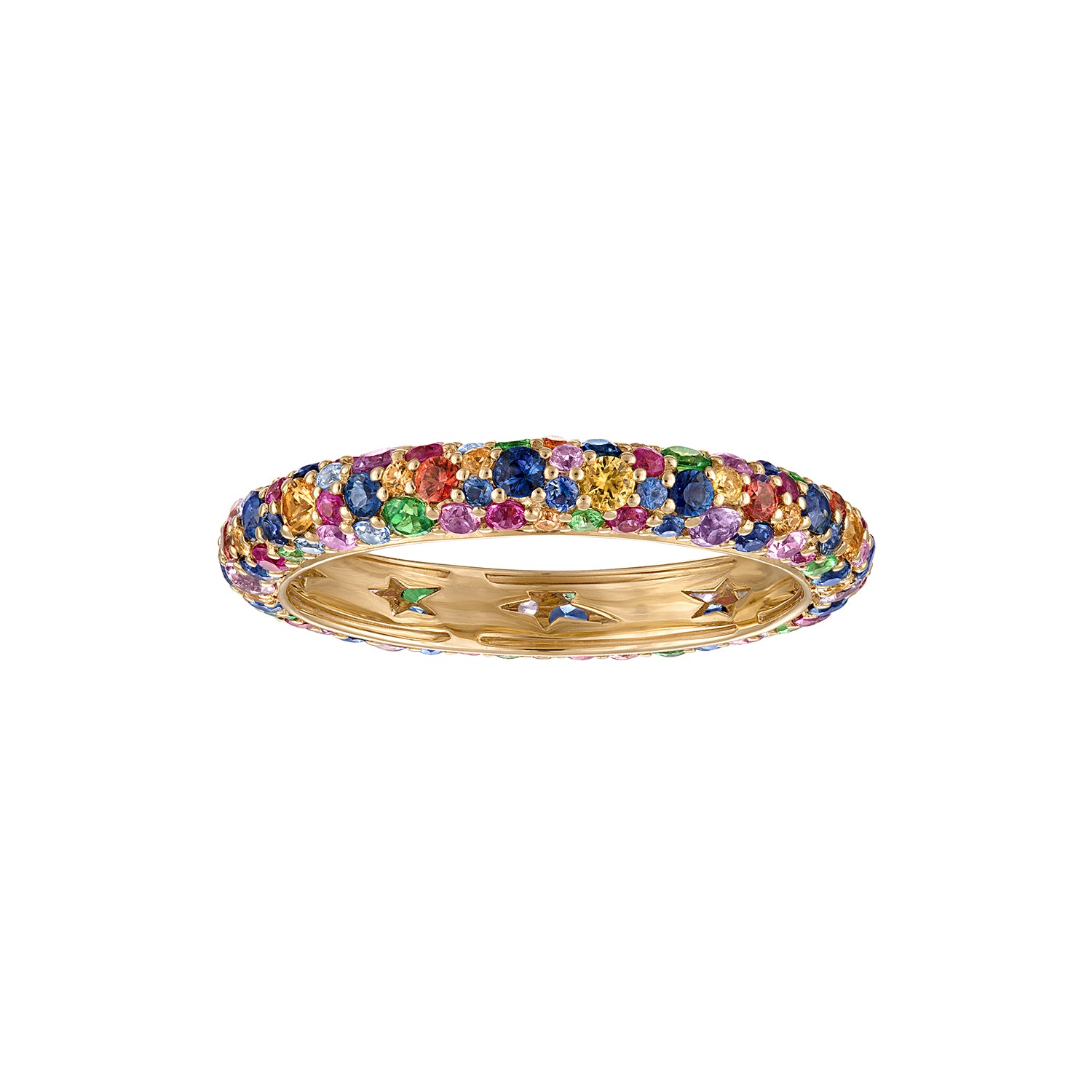 Colorful Glitter stack Ring 