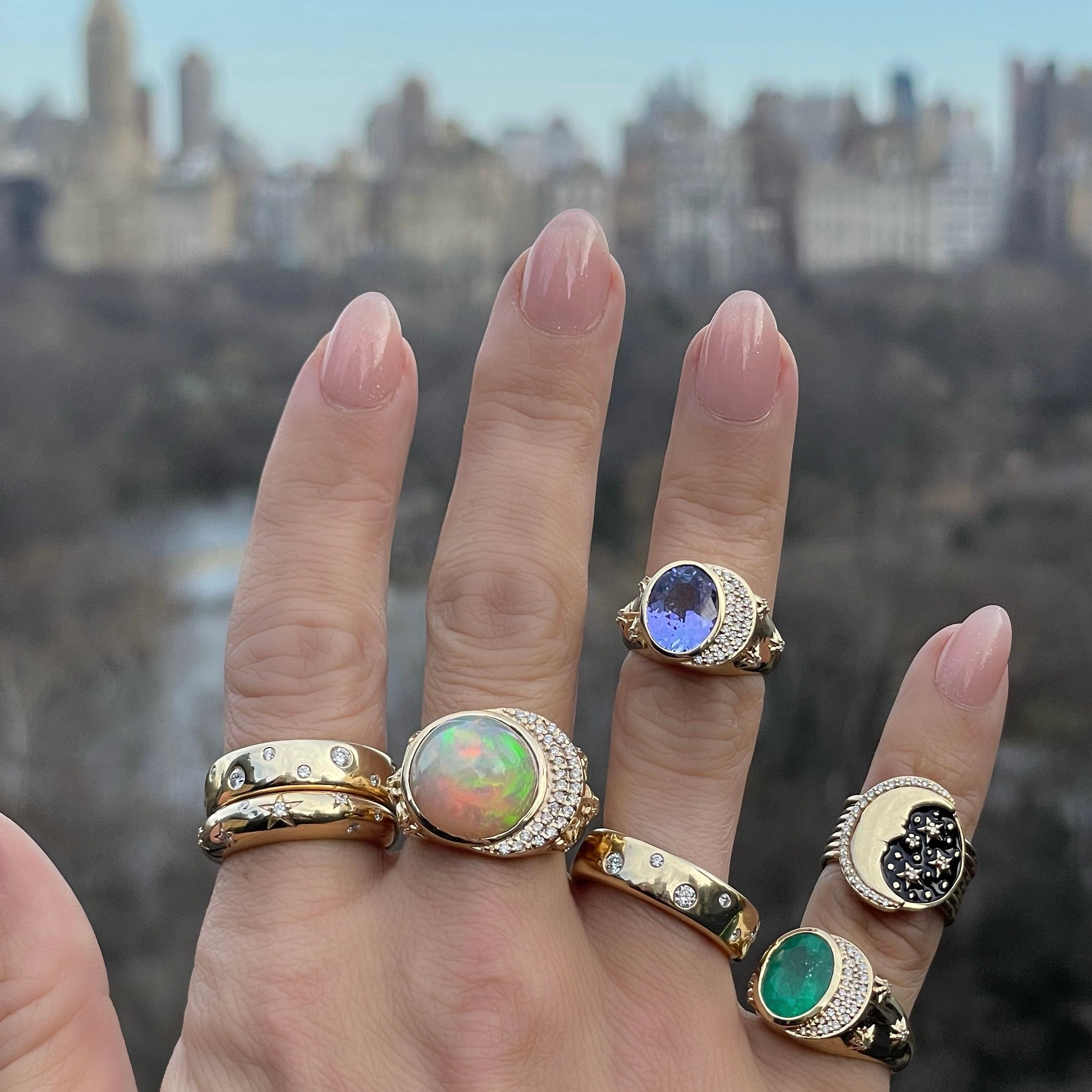 Celeste Pinky Ring
