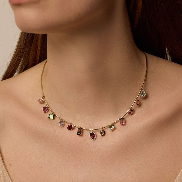 Tourmaline & Diamond Collar