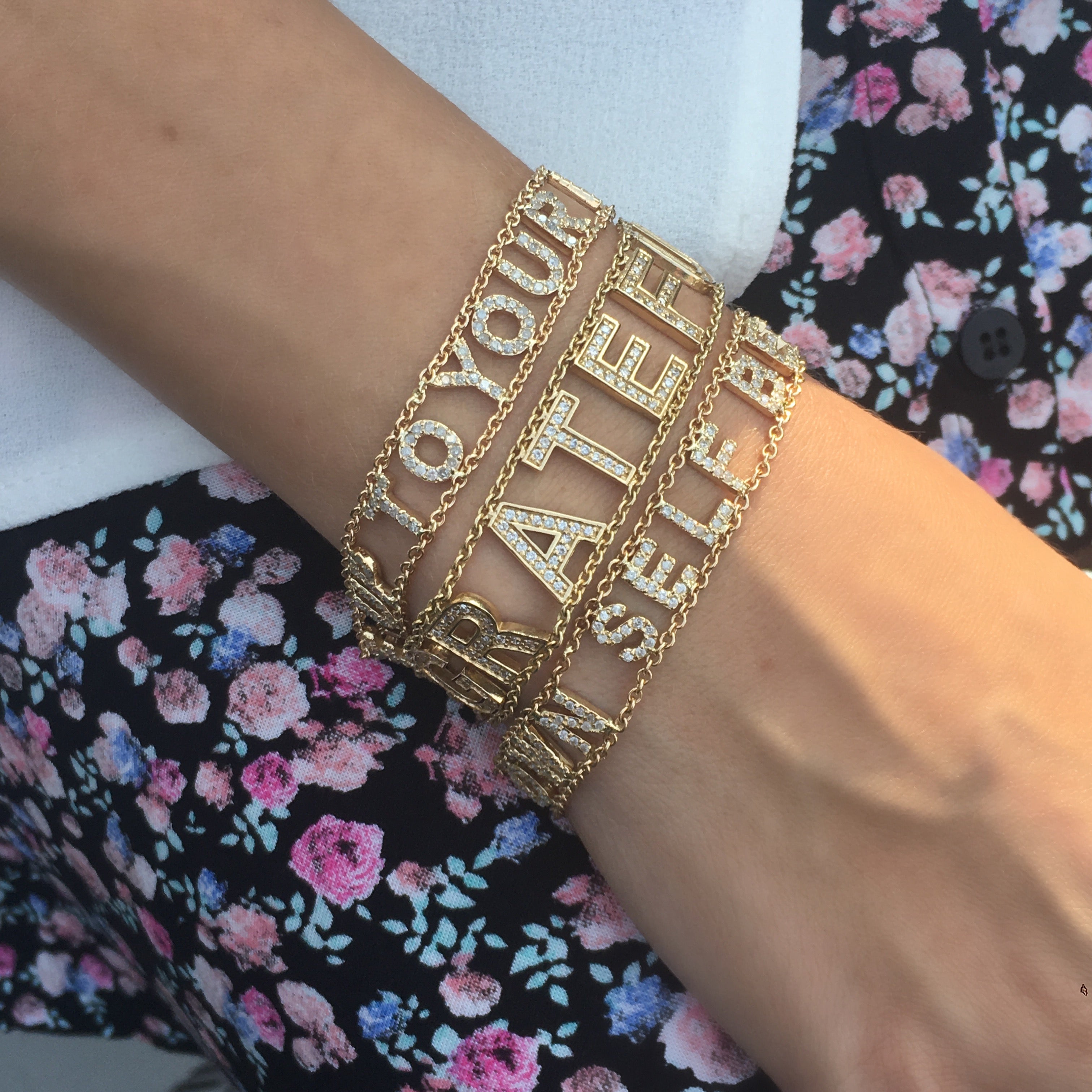 Large Font Mantra Bracelet