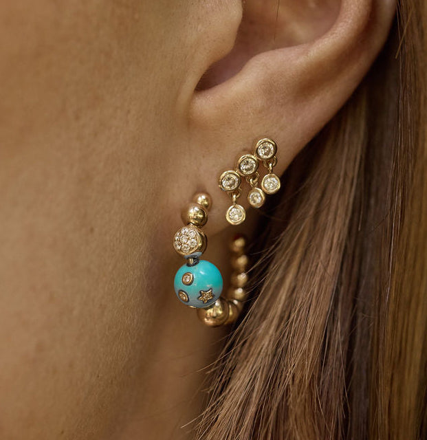 Small Beaded Hoop