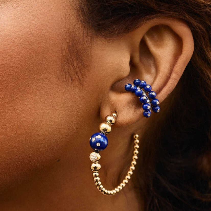Bubbles Double Row Ear Cuff