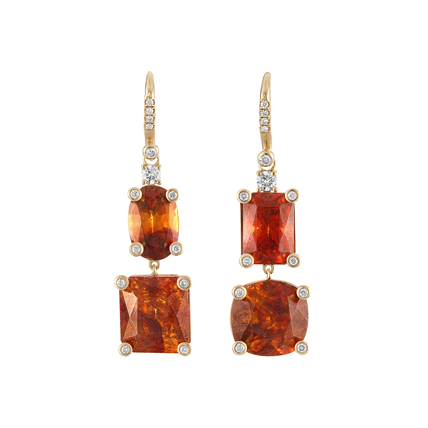 Sphalerite Diamond Drop Earrings