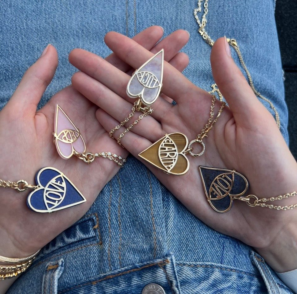 Stoned Heart Pendants