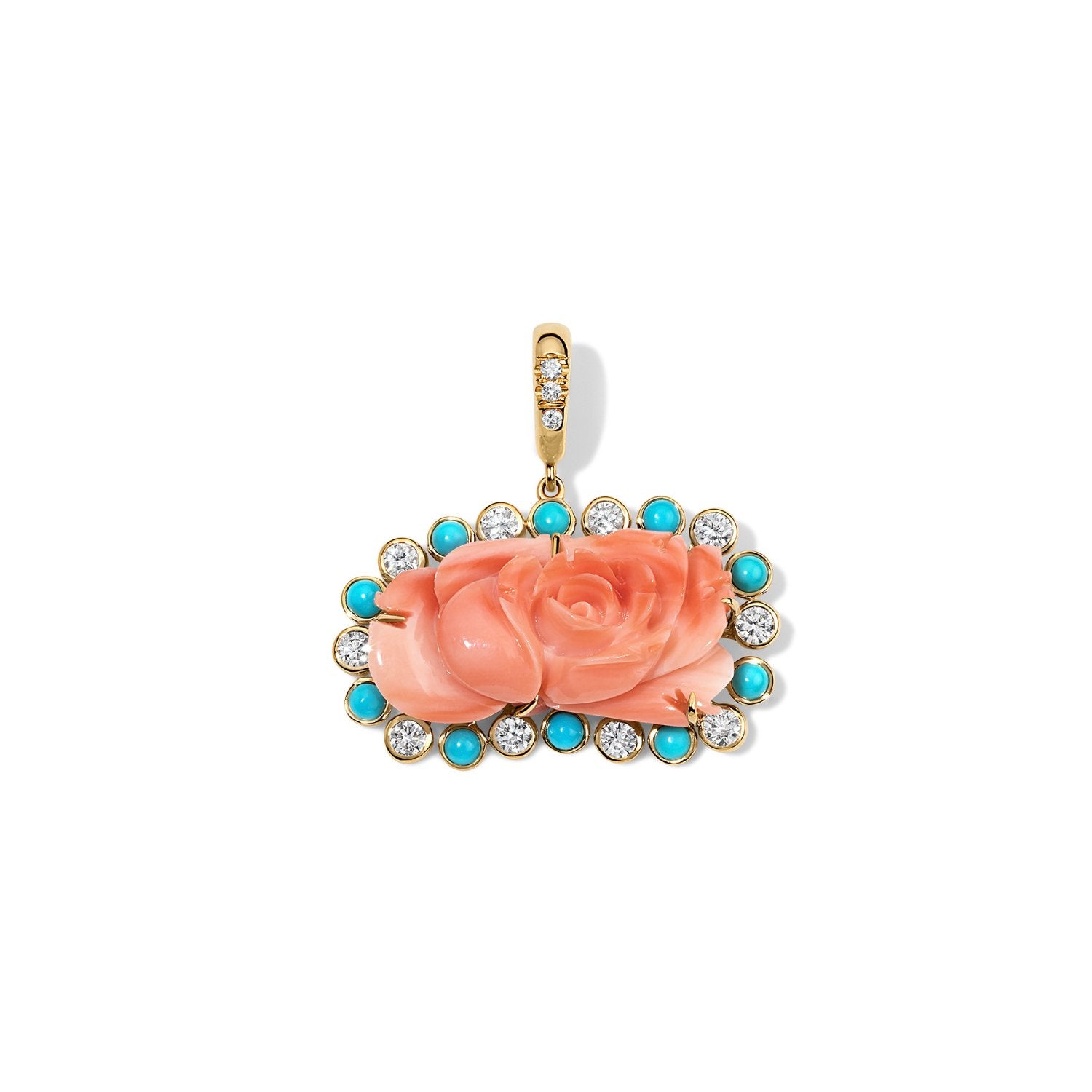 Coral Gem Drop Pendant