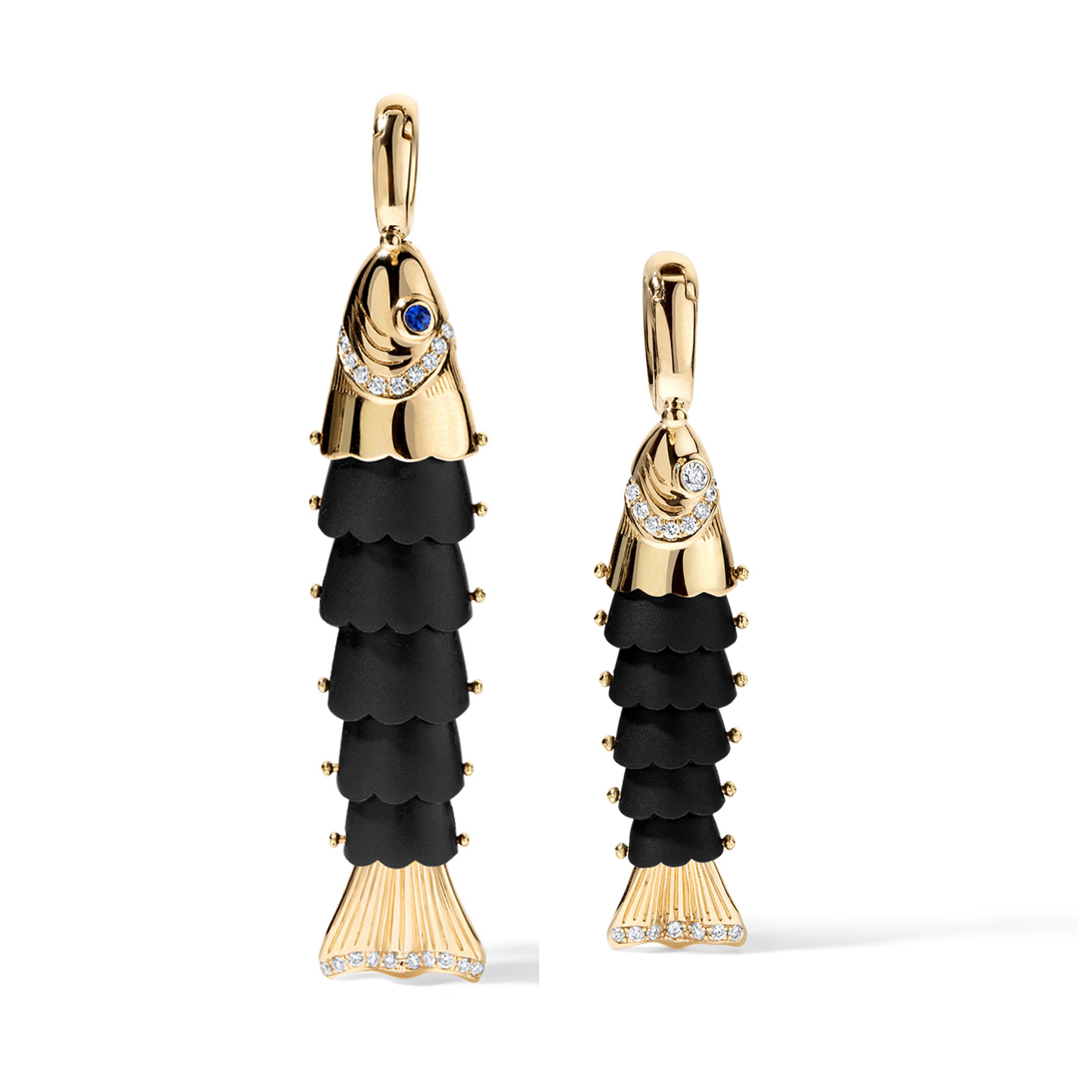 In the Black Swedish Fish Pendant