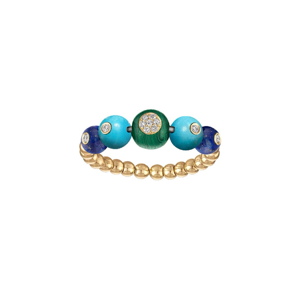 Beaded Bubble Stack Ring