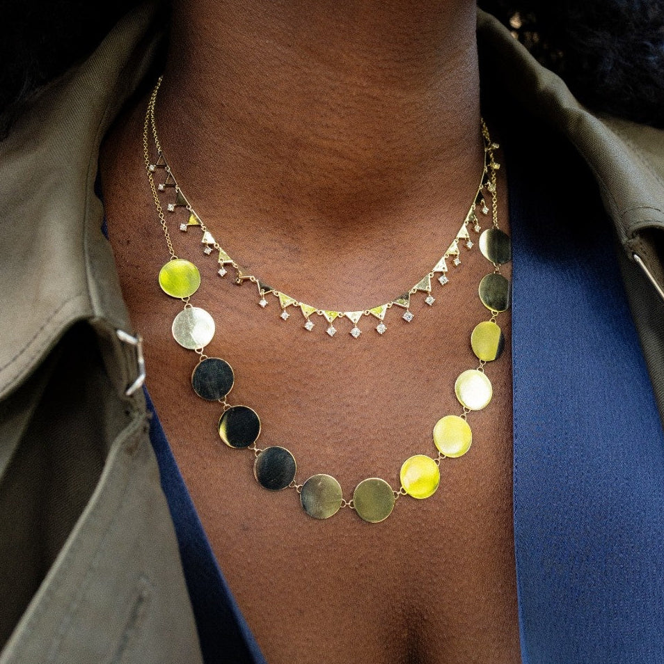 Disco Disk Shine Necklace