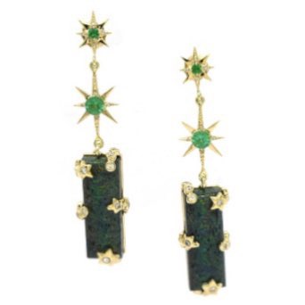 Celestial Transformer Emerald Opal Earrings