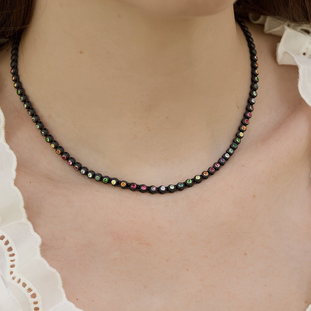 In The Black Tennis Necklace