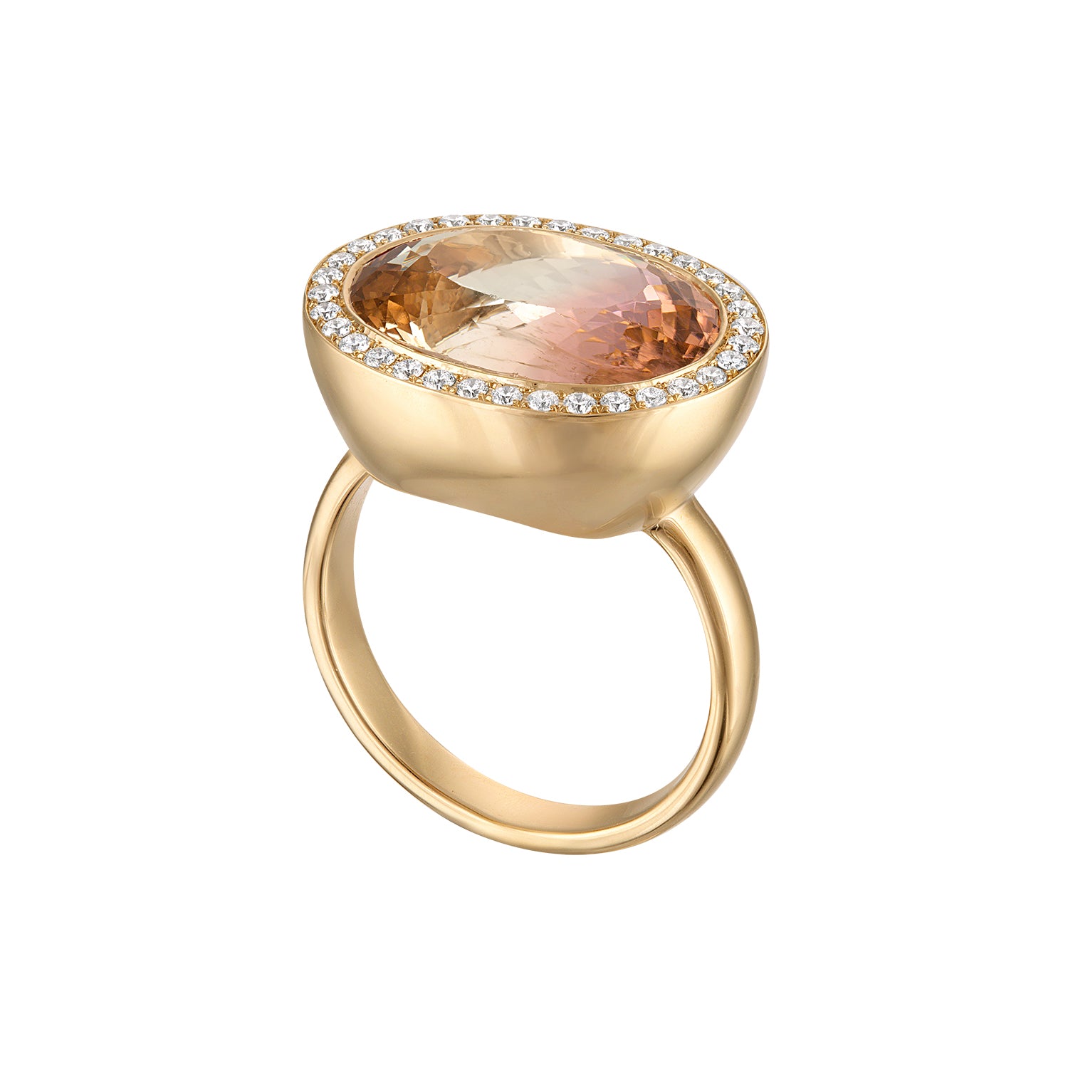 Bicolor Tourmaline Bubble Bath Ring