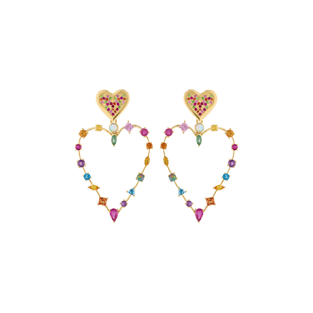 Rainbow Love Transformer Earrings