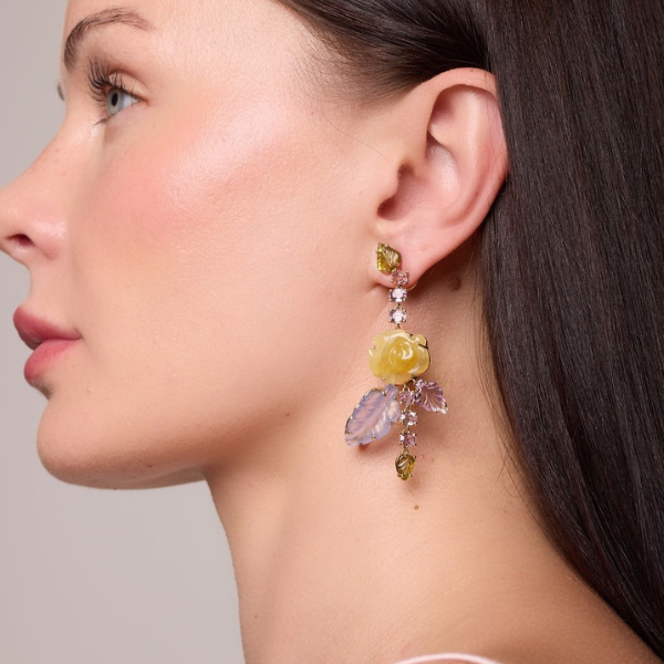 Chalcedony Bloom Earrings