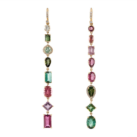 Mixed Tourmaline shoulder dusters