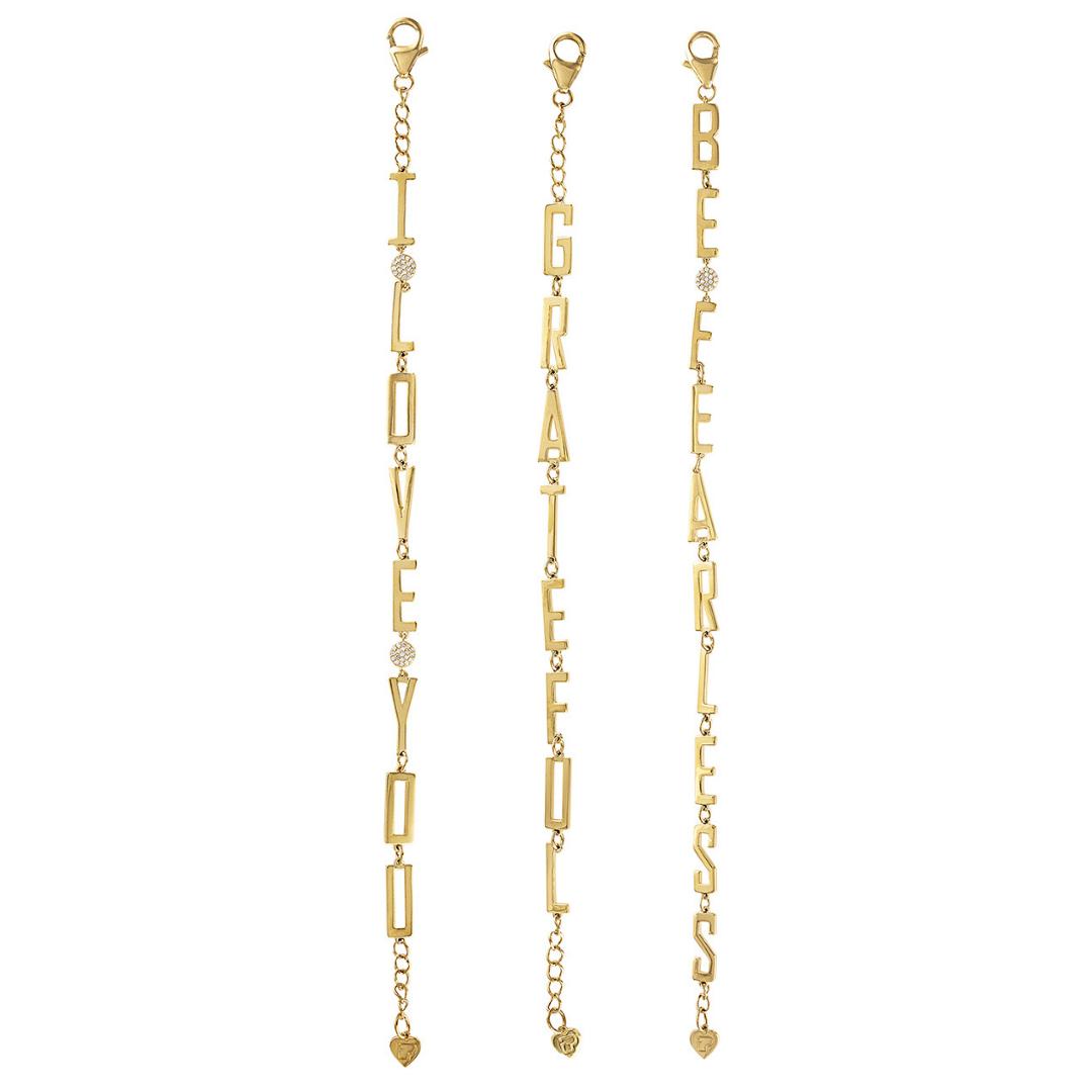 "Just Be" Mantra Diamond Bracelets-Bracelet-Eden Presley Fine Jewelry