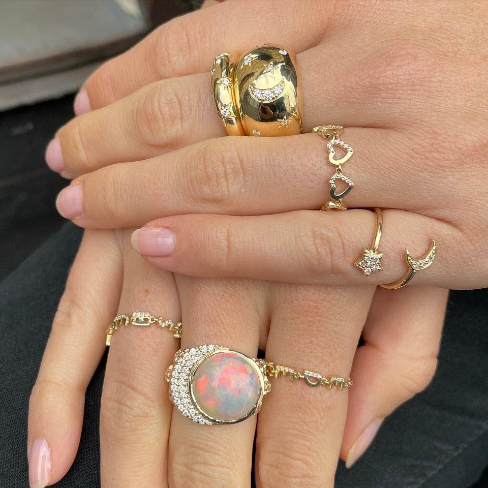 Opal Celeste Cocktail Ring-Rings-Eden Presley Fine Jewelry