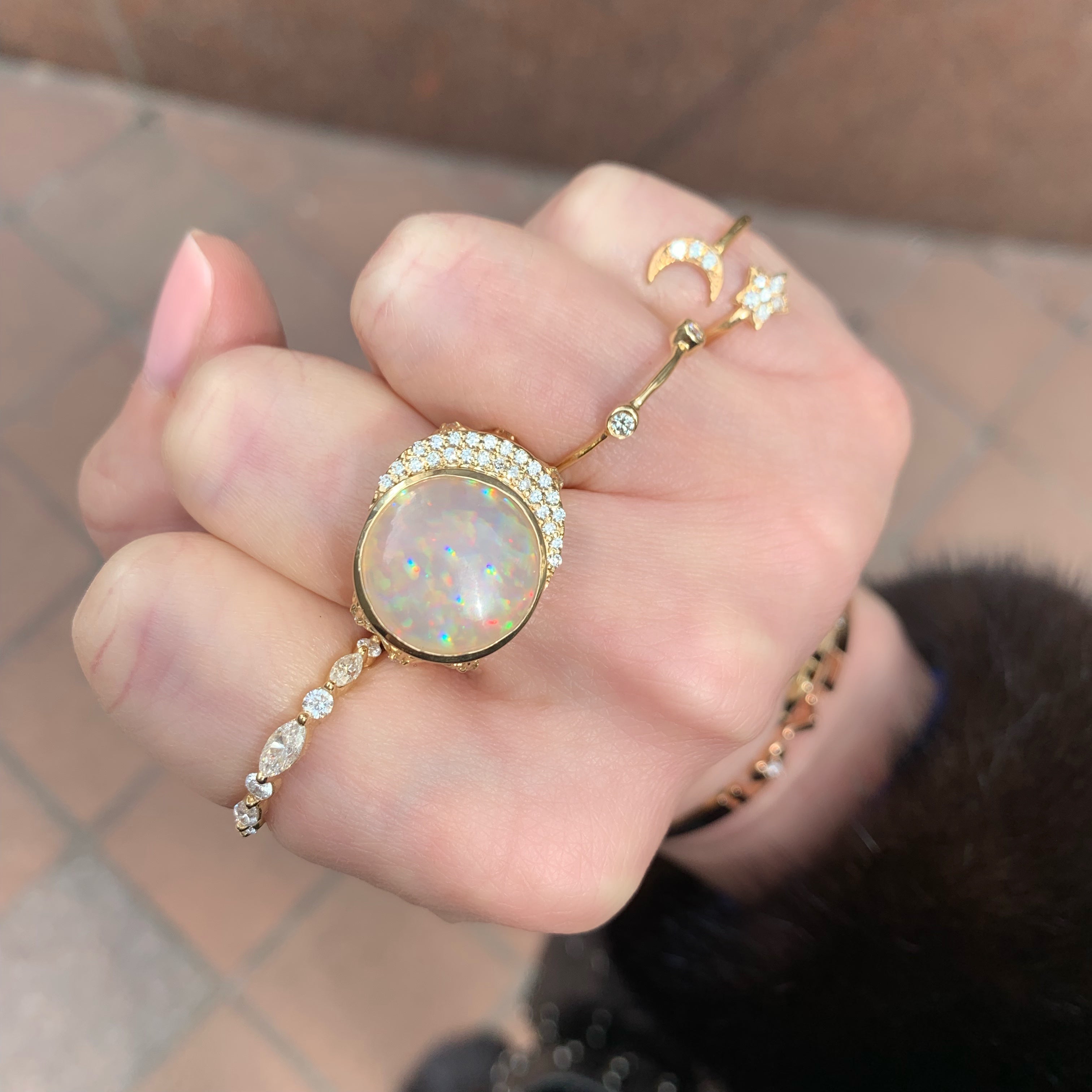 Opal Celeste Cocktail Ring-Rings-Eden Presley Fine Jewelry