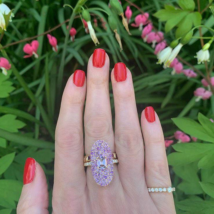 Peace & Plenty Lavender Ring-Front Look