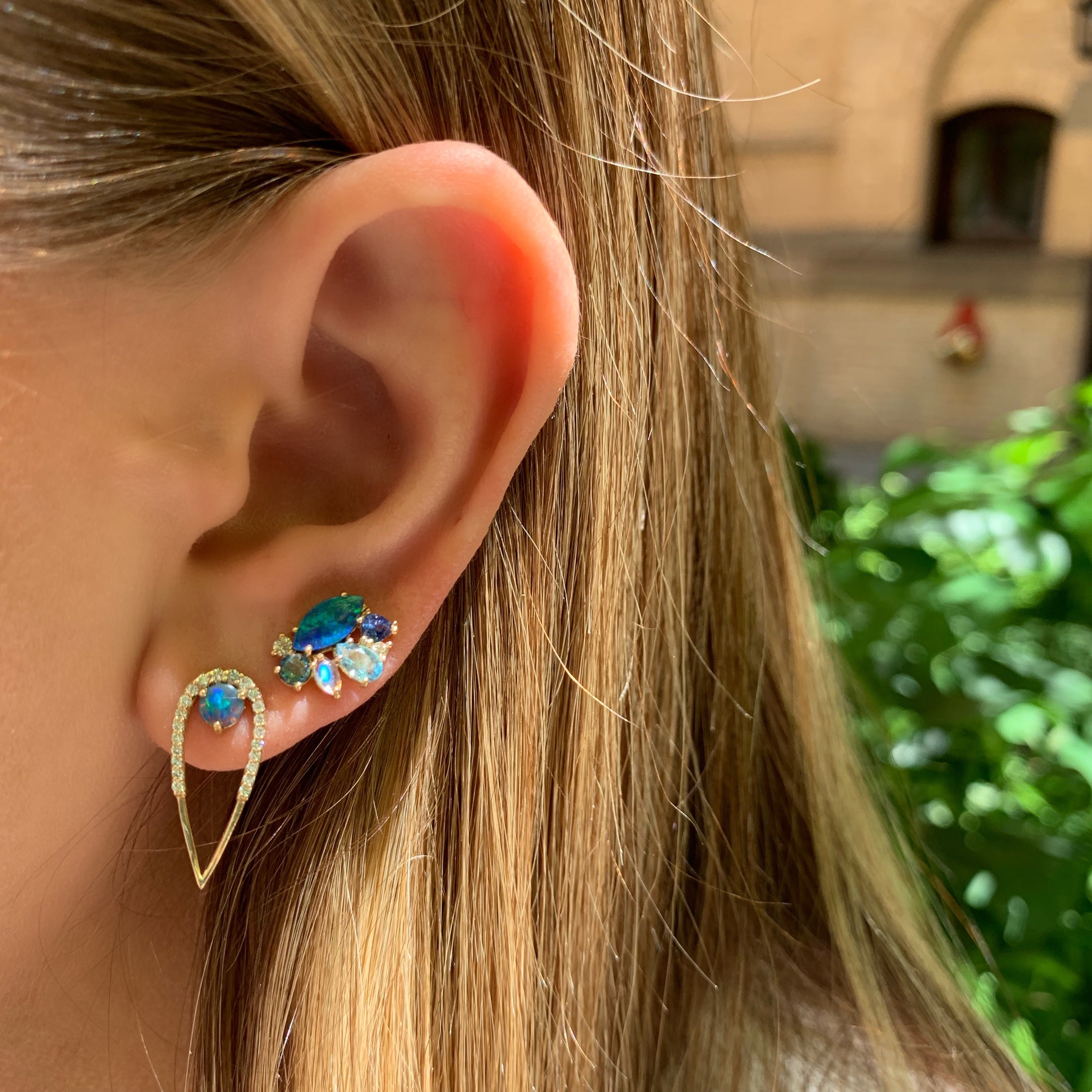 Peacock Studs-Studs-Eden Presley Fine Jewelry