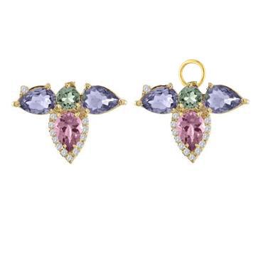 Tanzanite & Tourmaline Stud-Earrings-Eden Presley Fine Jewelry