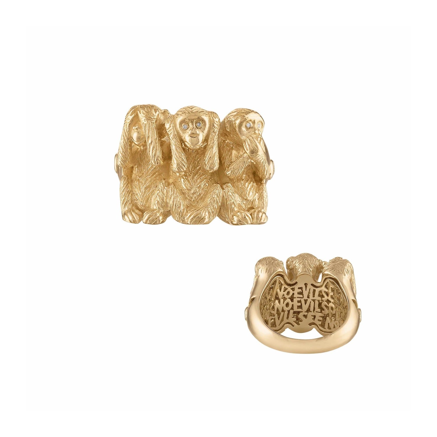 Wise Monkeys Ring