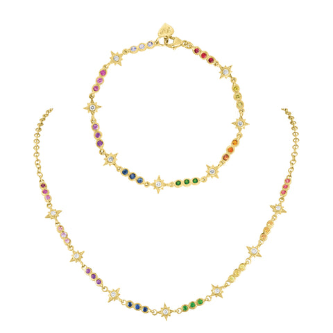 Rainbow Stars Bracelet or Necklace